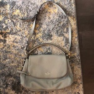 Kate spade gray leather bag